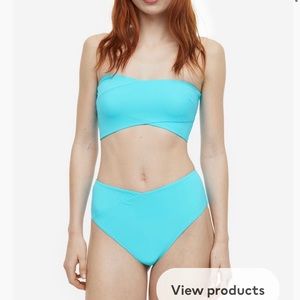 H&M turquoise bandeau bikini
